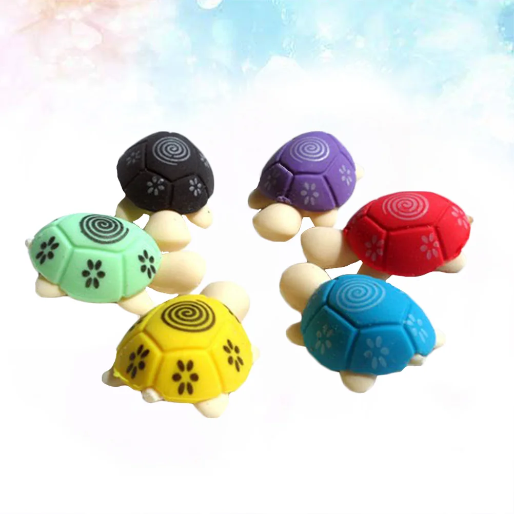 30 Pcs Cartoon Animal Erasers Turtle Shape Adorable Pencil for Kids Modeling Toys Child