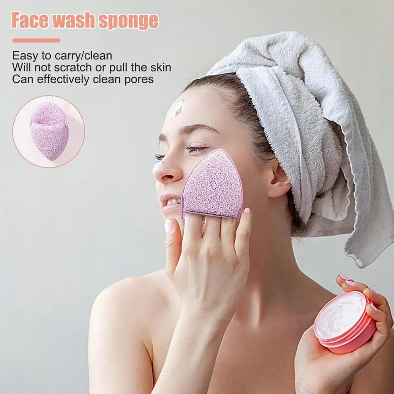 Face Cleansing Sponge Thickened Skin-Friendly Gloves-Type Deep Cleansing Soft Face Care for Bathrooms Restrooms Lavatories