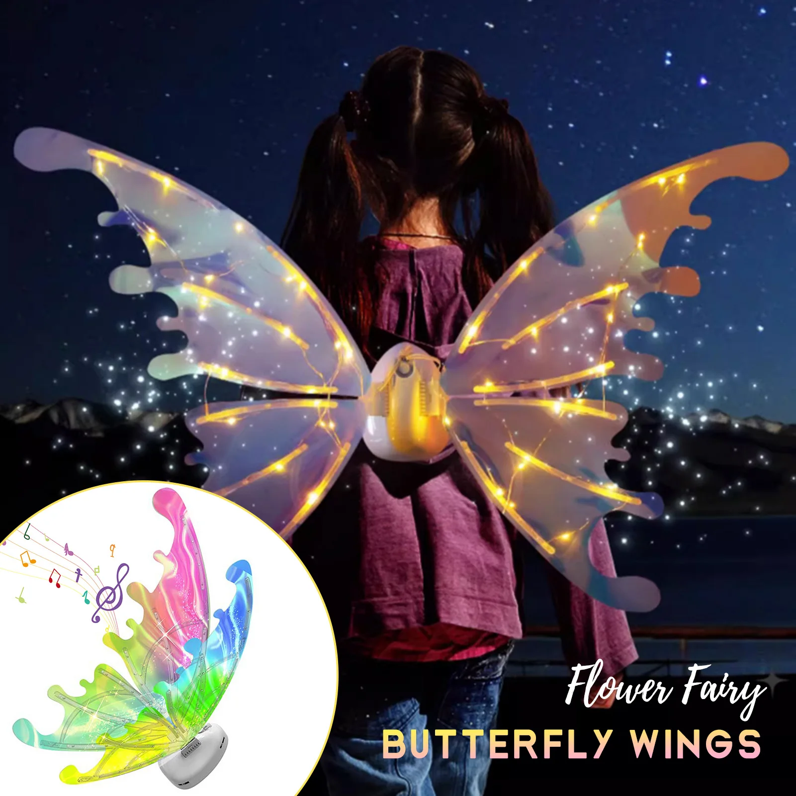 Alas de elfo lindas para niños, juego de rol divertido, alas de princesa para Navidad