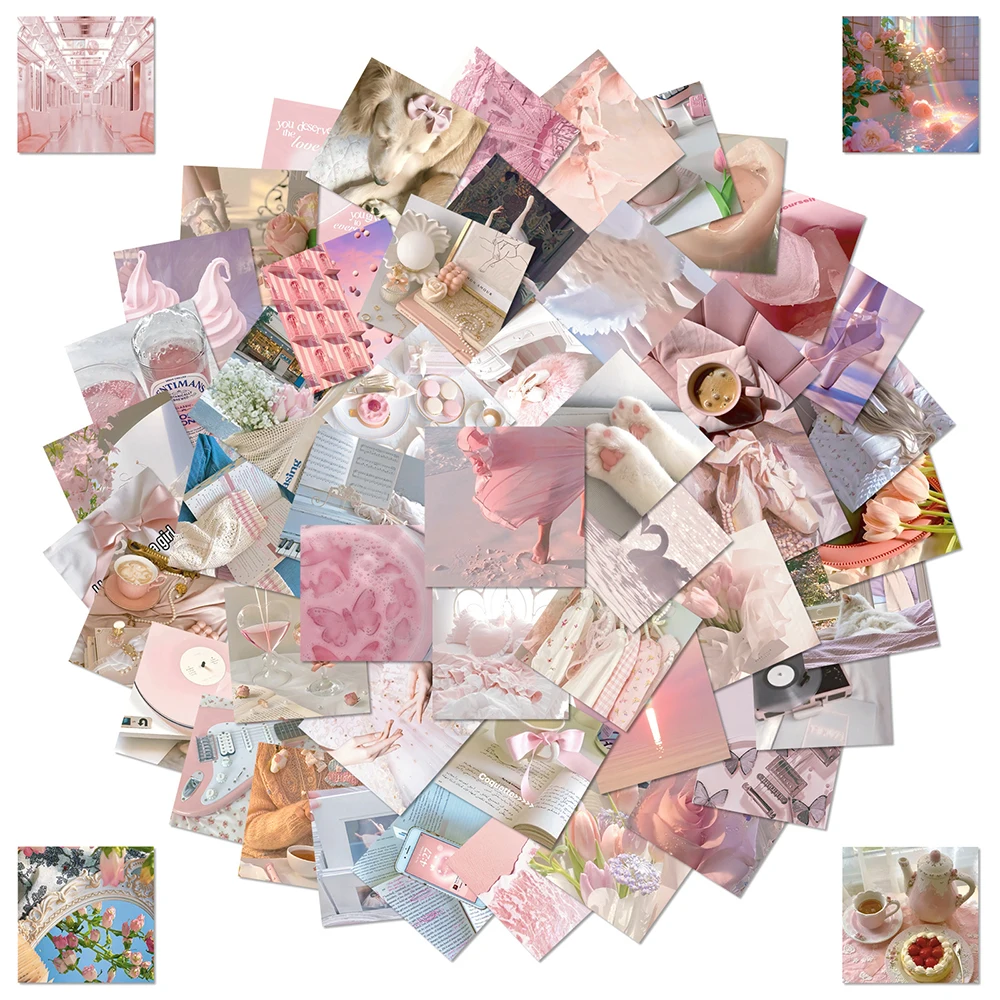 10/30/60pcs Pink Ballet Girl Aesthetic Stickers Cute INS Style Graffiti Decals Decoration DIY Phone Case Luggage Laptop Sticker