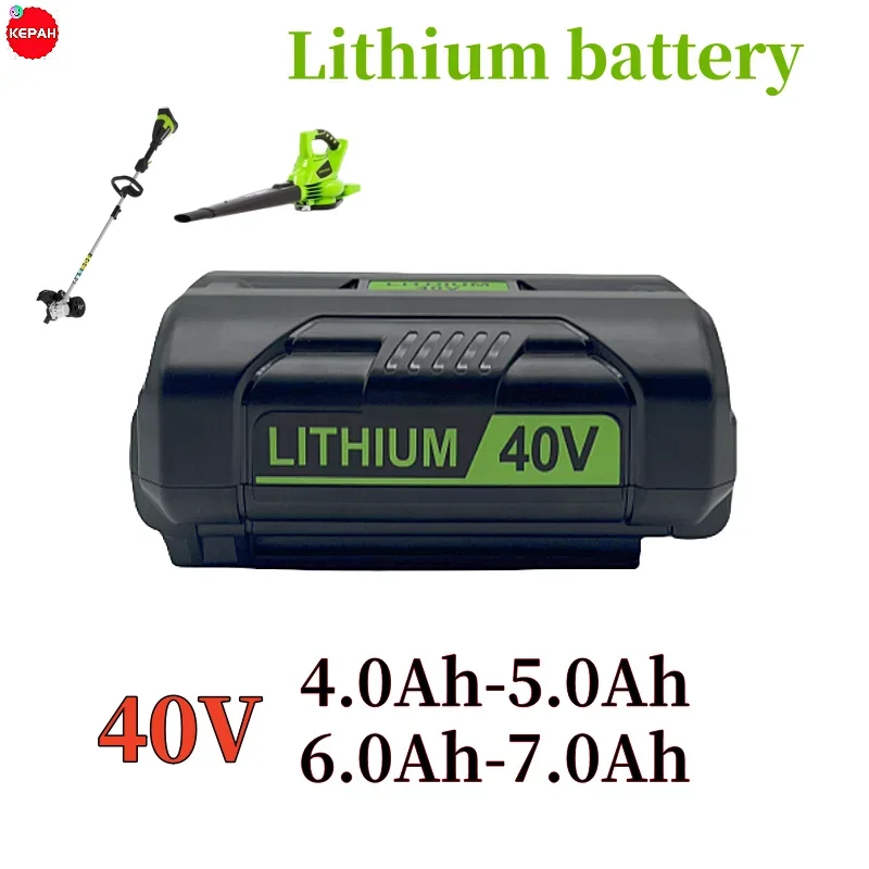 

40V 4.0Ah/5.0Ah/6.0Ah/7.0Ah rechargeable lithium battery for electric tools suitable for Ryobi op4050 op40401 ry40200 ry40400