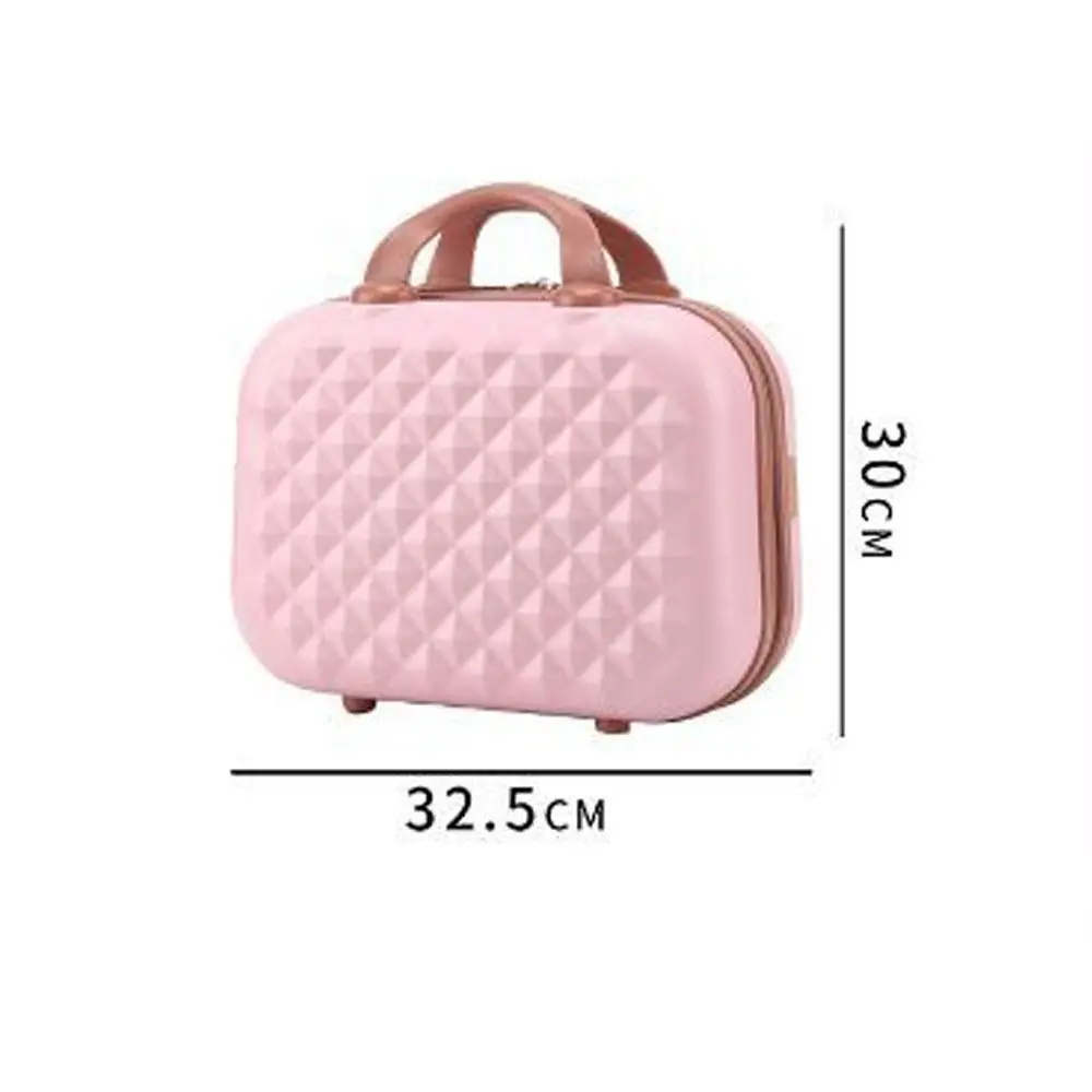 ABS Travel Suitcase Portable Travel 14 Inches Luggage Box Zipper Organizer Boarding Case For Women