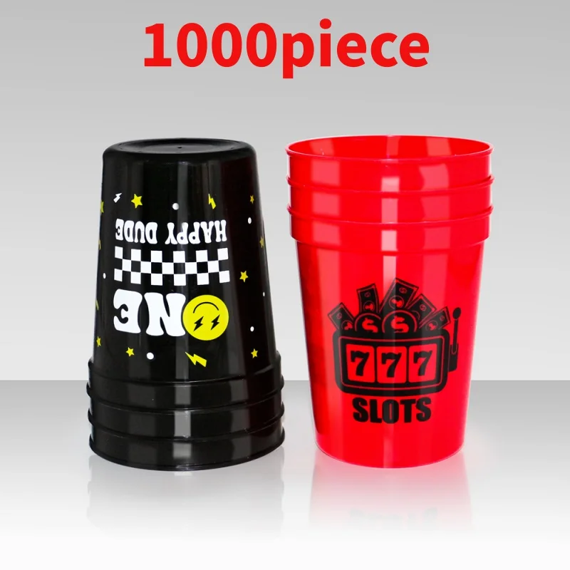 

10 00piece.Custom.Customized 12oz 16oz and 18oz Colorful Drinking Cups Made of Durable PP Hard Plastic Party Stadium Hydrat