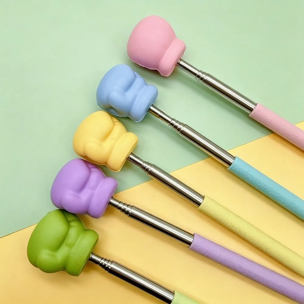 Telescopic Design Retractable Reading Pointer Cartoon Fist Tip Lightweight Handle Telescopic Teaching Wand Retractable