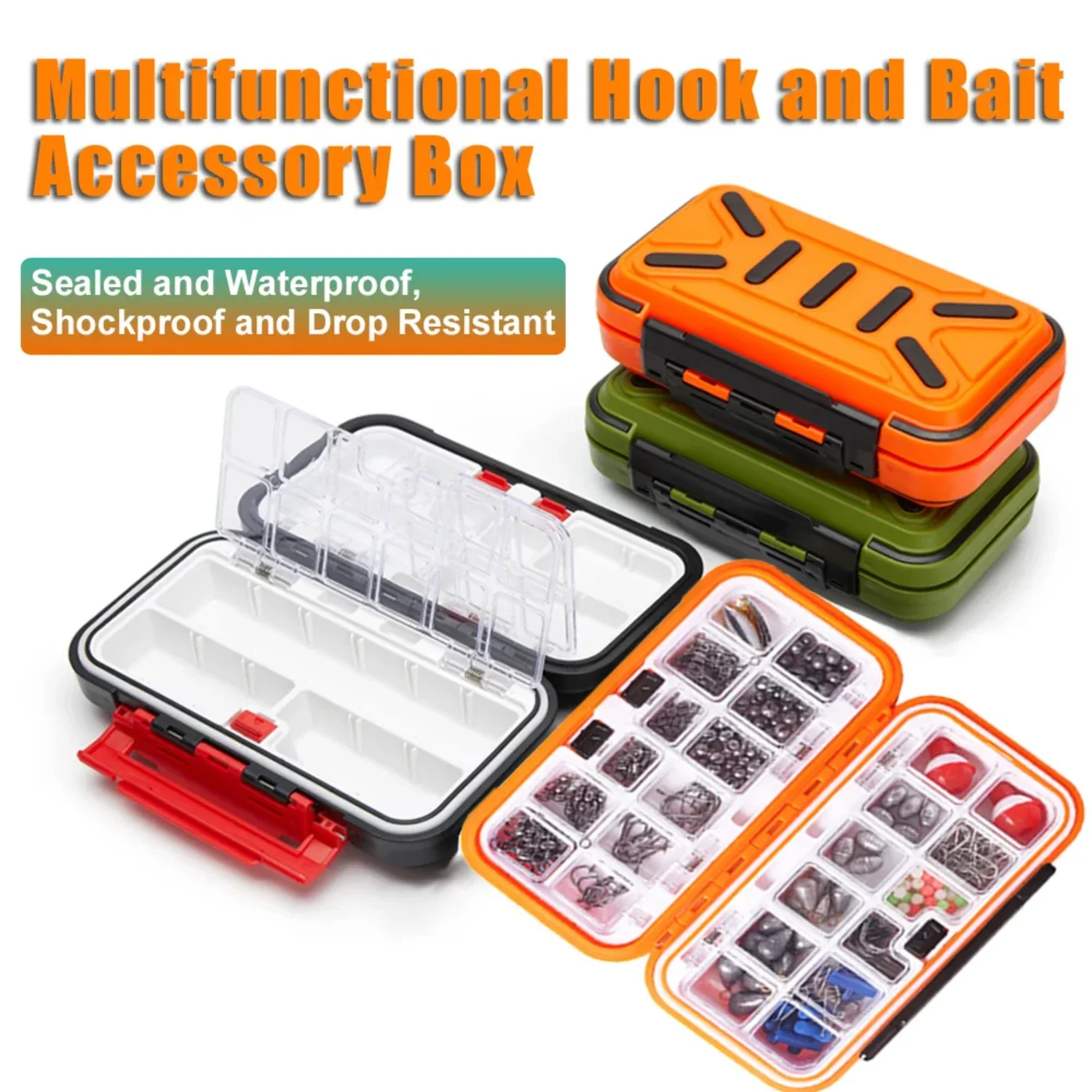 Fishing Waterproof Accessories Box Small Road Sub Box Fish Hook  Box Fishing Tools Fishing Supplies Fishing Tackle Boxes