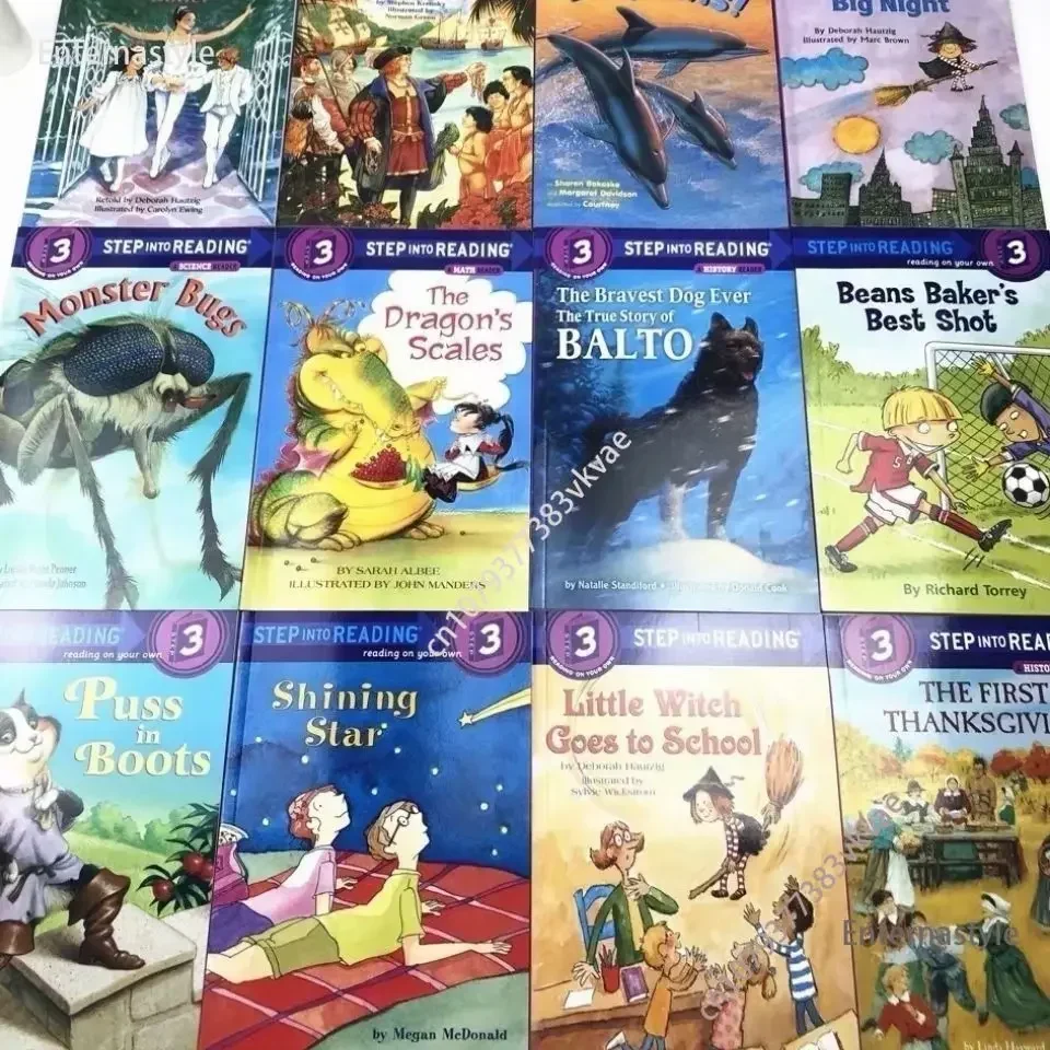 30 Books/set Step Into Reading Level 3 Reading on Your Own 4-12 Year Children's in English Learning Picture Story Books