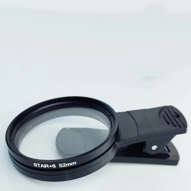 52mm Phone Camera Lens Filter Kit UV Filter CPL Star 4/6/8 Macro +10 Lente with Universal Clip For for iPhone Mobile Photography view 4