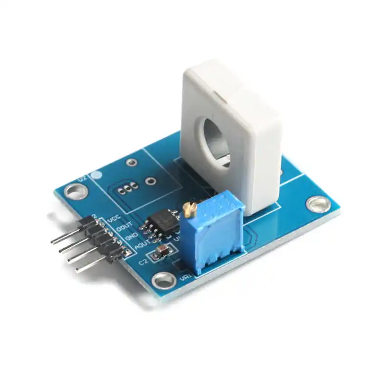 WCS1800 Hall current sensor overcurrent protection module detects 35A short circuit