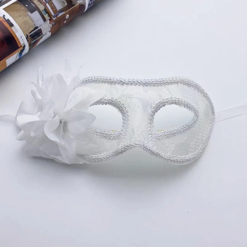 

Halloween Hot-selling flat head lace yarn mask for party performance