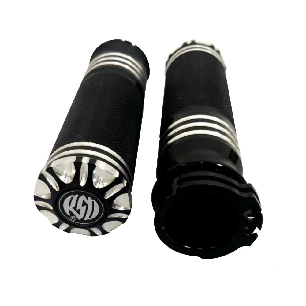 

RSD 25MM Motorcycle Handlebar Grips CNC Handle Bar Grips For Harley Davidson Sportster Cruiser Bobber Chopper Custom