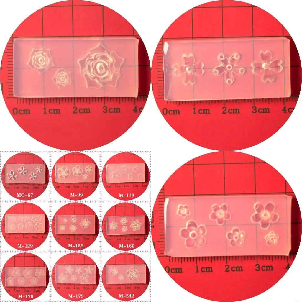3D Five Petal Flower Art Mold Silicone Combination Decorative Resin Mold
