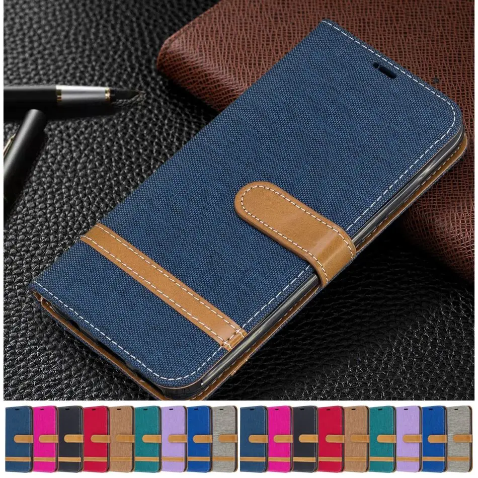 

Pop Cute Denim Leather Case For Samsung Galaxy S8 S9 S10E S10 S20 FE S21 Plus S30 Ultra Note 8 9 10 20 Boys Girls Wallet Cover D
