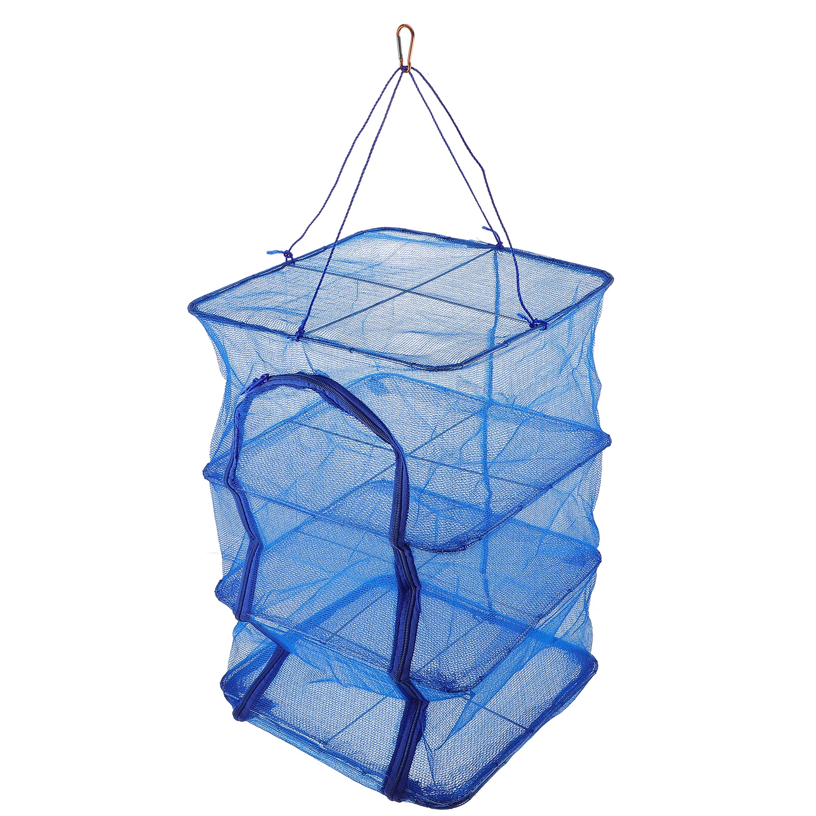 1PCS Fishnet Foldable Rack Mesh Outdoor Clothes Drying Cage Nylon Multi layer Net Shrimp Fish Drying Net Hanging Basket Dryer