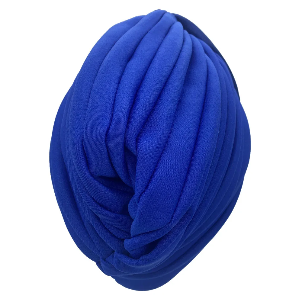 2024 New Satin Loop Ruffled Women\'s Turban Cap Pleated African Head Wrap Bonnet Female Headscarf Hat Muslim Hat Turbante Mujer