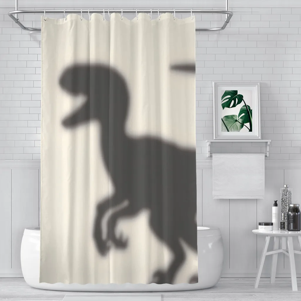 The Shower Bathroom Shower Curtains Dinosaur Waterproof Partition Unique Home Decor Bathroom Accessories