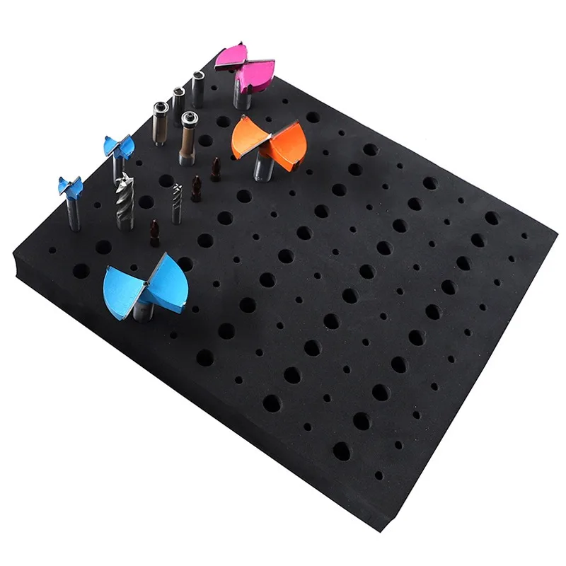 Milling Cutter Storage Tray EVA Foam Router Bit Organizer Box Potable Outdoor Bits Organization Board Tool Organize Container
