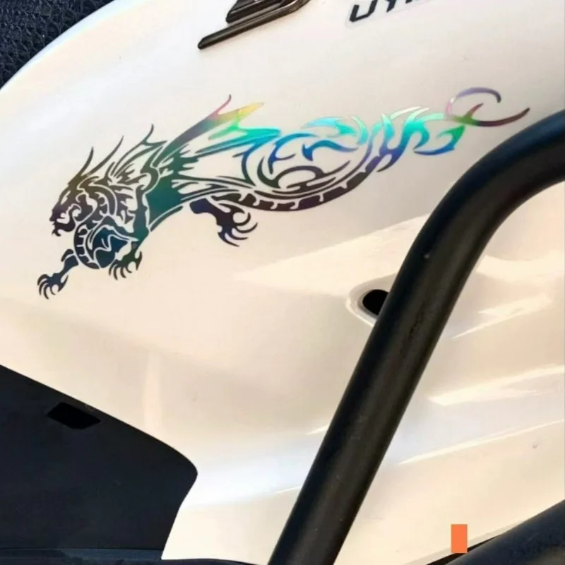 1PC 탈착식 드래곤 스티커 - 생생한 홀로그램 효과 및 판타지 분위기, 헬멧 장식, 노트북 커버 및 벽 거울에 이상적