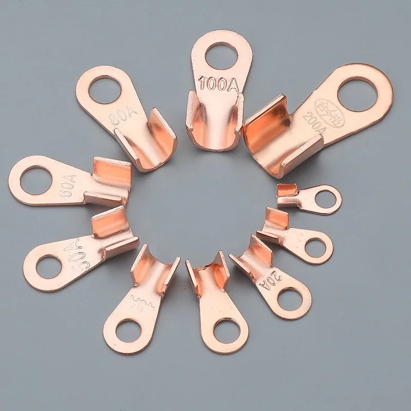 Copper Terminal OT Series Connector Wire Connector Copper Nose Ring Solar Lifepo 10 20 30 40 50 80 100 150 250 300A