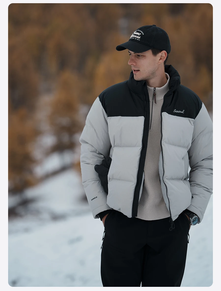 SIMWOOD 2026 Winter New Warm 90% White Duck Down Coat Men Warm Repellent Windproof High Quality Plus Size Jackets