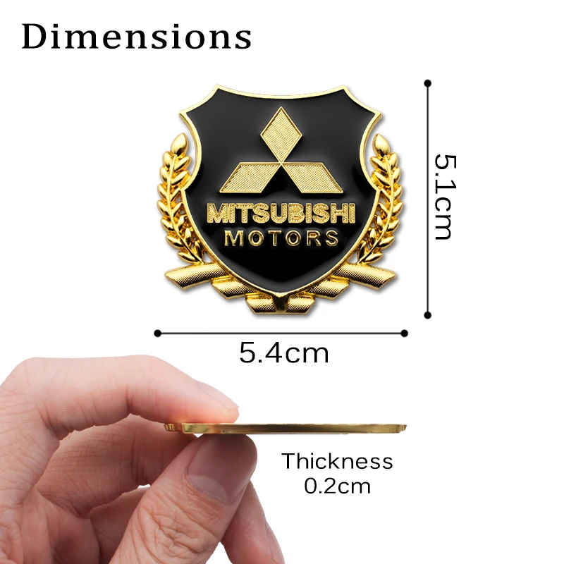 3D Metal Emblem Car Styling Body Window Decoration Sticker Badge For Mitsubishi Lancer 9 Outlander ASX L200 Pajero Colt Ralliart