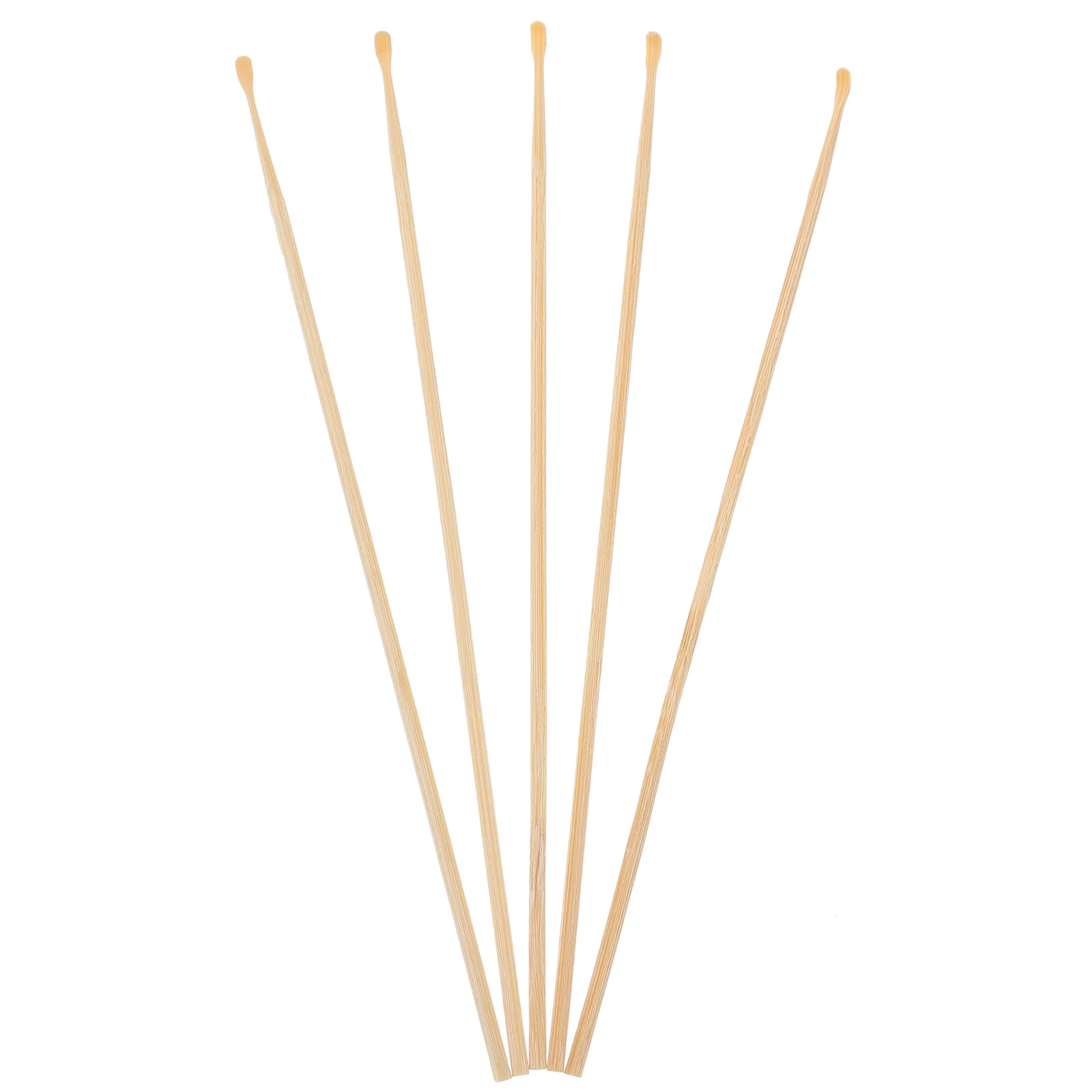 5pcs Wooden Ear Pick Safety Earwax Bamboo Spoon Cleaner Remover Tool Supplies Earwax Removal Ear