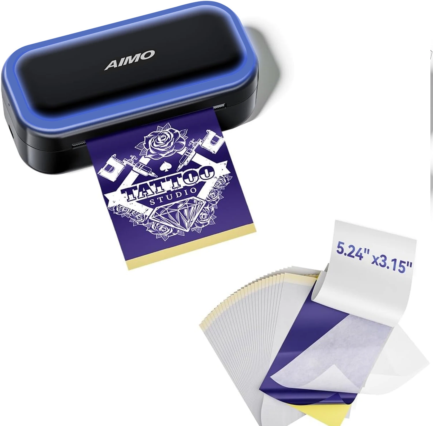 

AIMO MR3 Mini Wireless Tattoo Template Printer Wireless Bluetooth Transfer Machine with 30 sheets of tattoo transfer paper