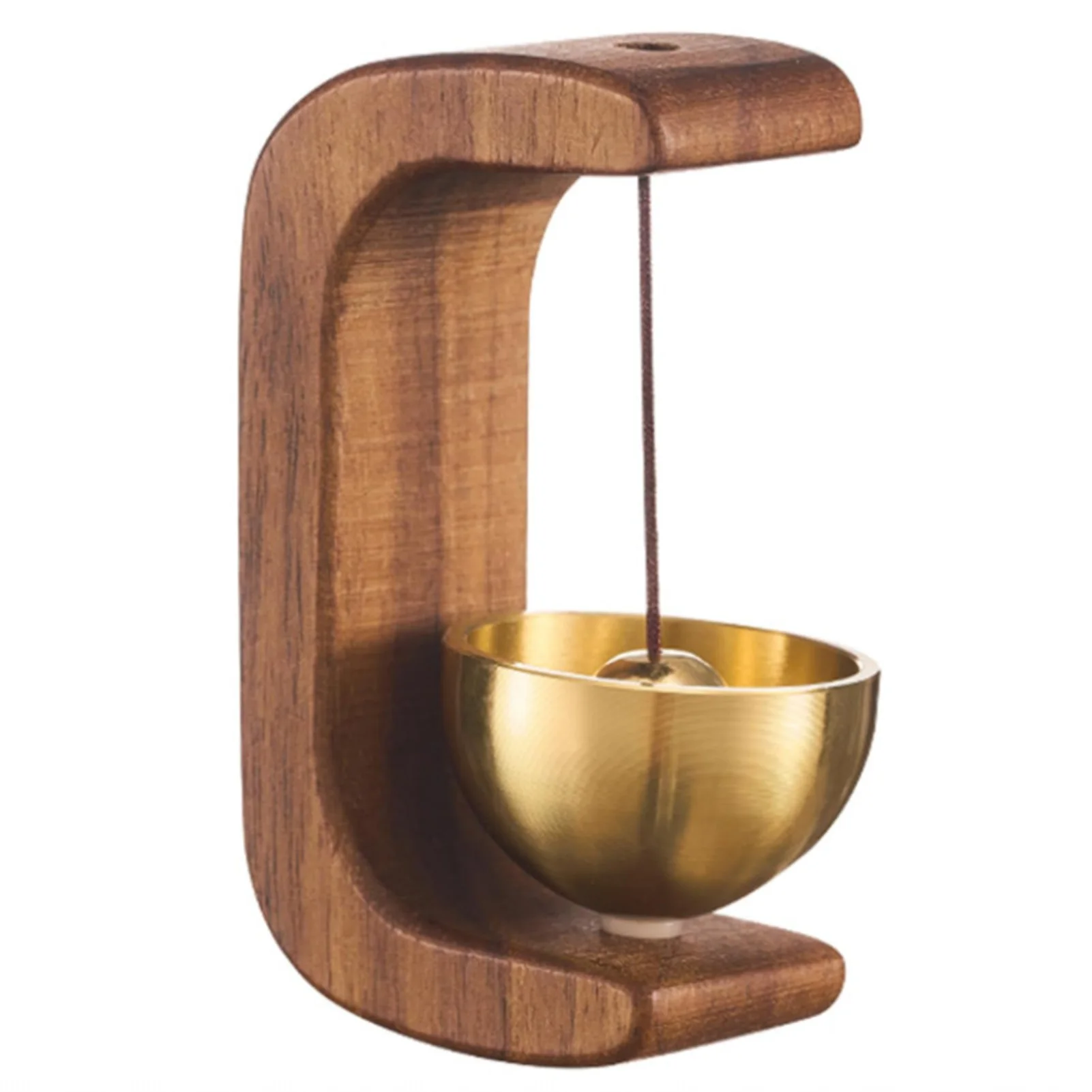 

Wooden Magnetic Wind Doorbell Chime Hanging Copper Bell Walnut Windbell for Home Office Door Garden Room Bell Decorations