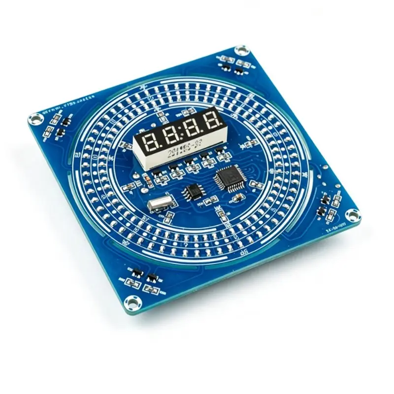 AAAN-Multifunction Time Temp Display Electronic Clock, DIY Digital Clock Soldering Kit For Beginners, Auto-Dimming