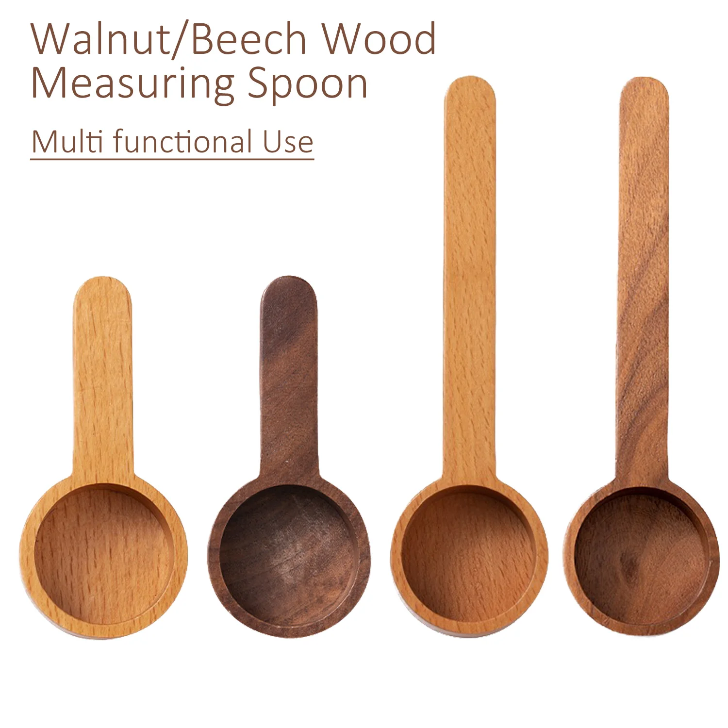 Holz Messlöffel Kaffeebohnen Pulver Löffel Tee Kaffee Zucker Gewürz Scoop Kaffee Zubehör Messwerkzeuge für Küche Zuhause