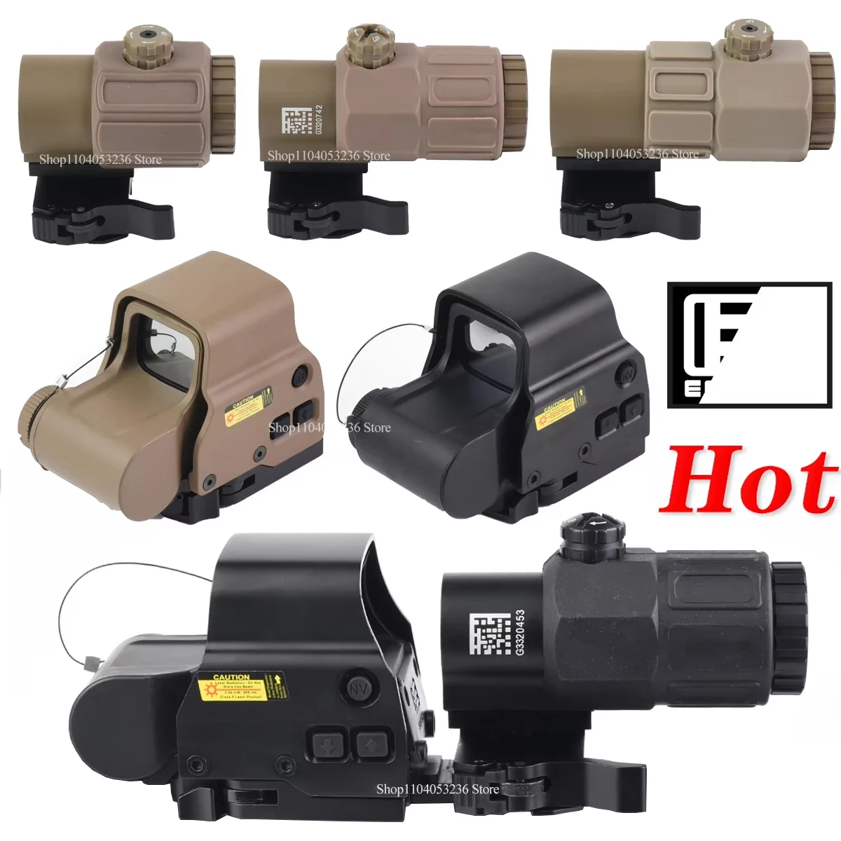 

Tactic EOT*** 551 552 Red Dot Sight Red Dot 558 Holographic G33 G43 G45 3X 5X Magnifier Scope Hunting Collimator W/Original Logo