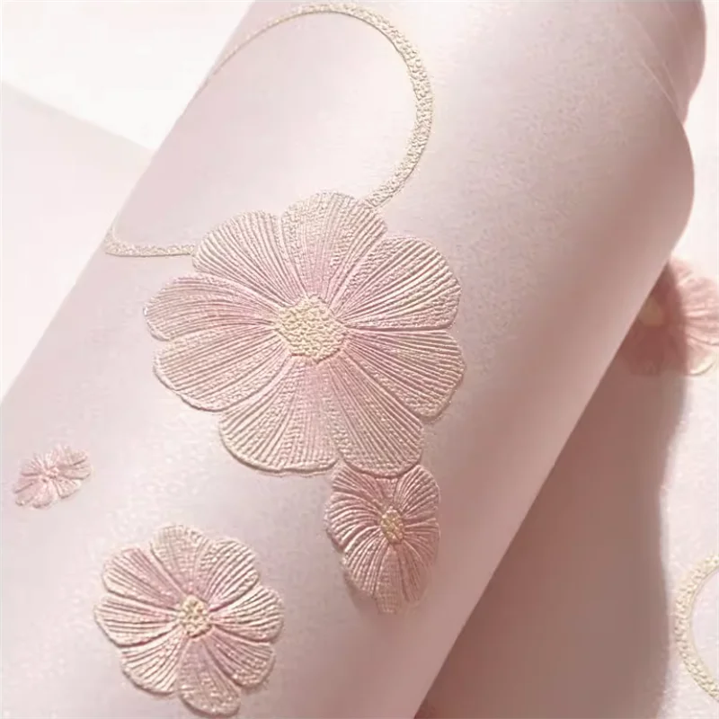 Pastoral Style Small Floral Self-adhesive Wallpaper for Home Use Living Room Bedroom Pink Wall Paper Children's Room Decorativen