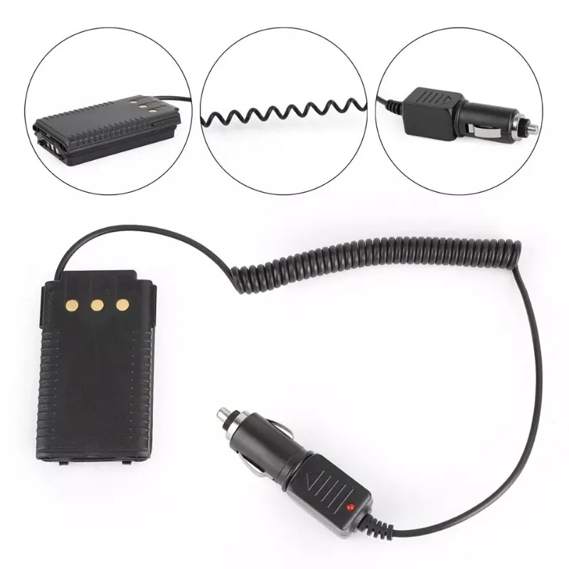 YAESU Car Charger Battery Eliminator Adapter 12V/24V 2A for YAESU FT70D FT70DR FT70DS Two Way Radio Walkie Talkie