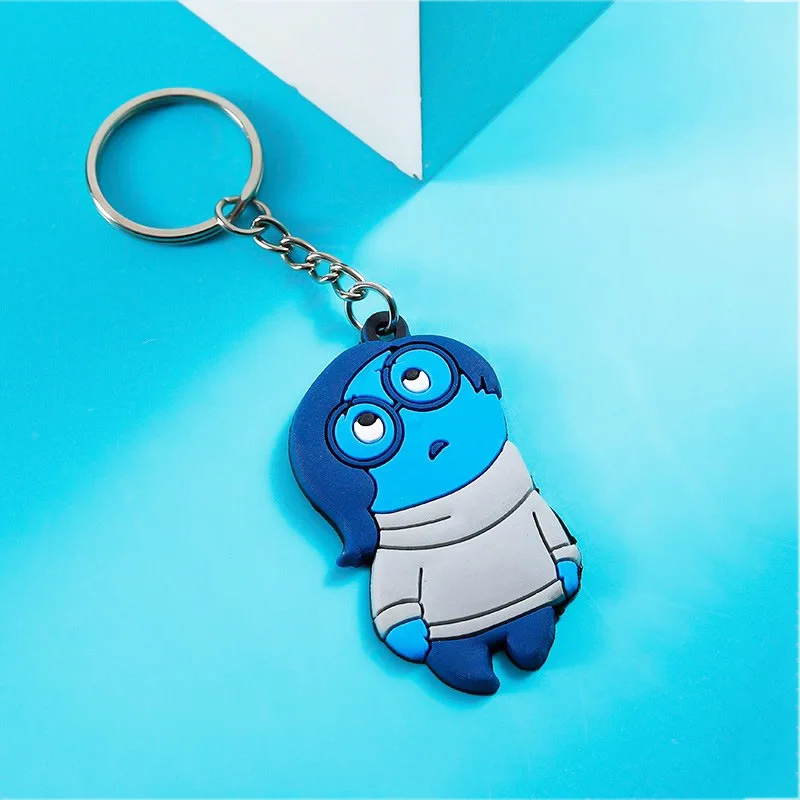 5pcs Disney Inside Out 2 Keychain Kawaii Movie Anime Anxiety Ennui Envy Cute Girls Creative Bag Pendant Car Keychain Toys Gifts