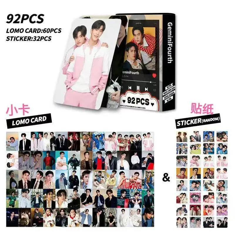 

92 шт., Таиландские звезды Geminifourth BRIGHTWIN JoongDunk Pondphuwin JASPER, фотокарта, открытка в подарок