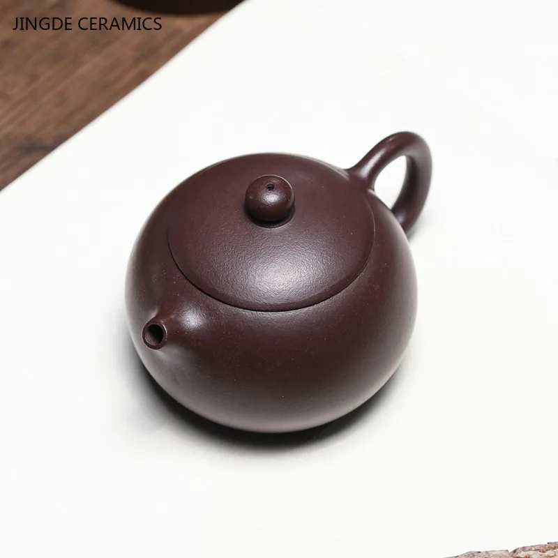 

200ml Tradition Yixing Purple Clay Teapot Antique Xishi Beauty Tea Kettle Custom Chinese Filter Tea Set Handmade Zhu Mud Teaware