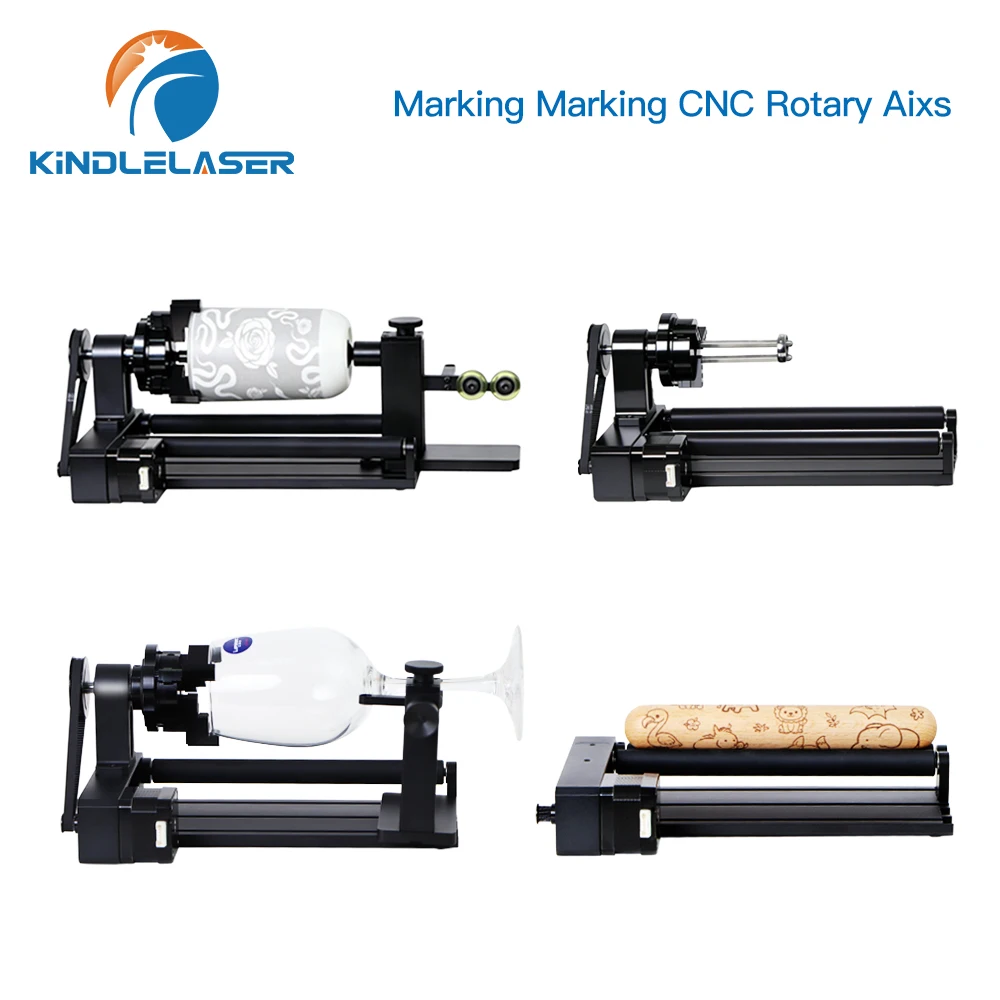 

Kindlelaser Mini 2 in 1 Laser Rotary Roller Upgrade Kits for Laser Engraving Cylindrical/Irregularly Round Objects