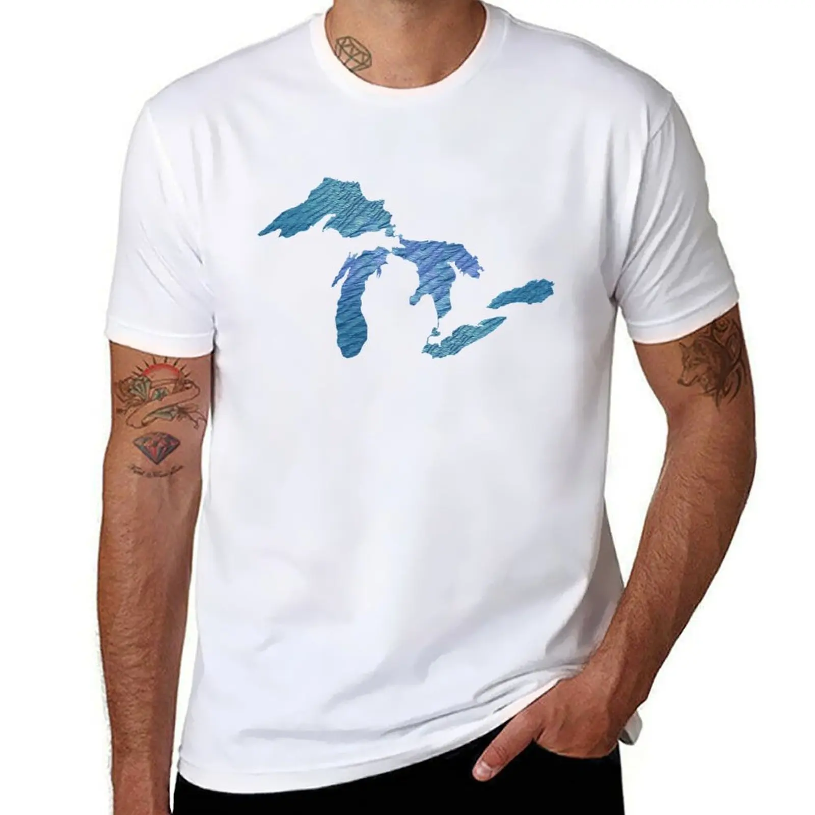 

Great Lakes T-Shirt man t shirt luxury man t shirts for men casual T-Shirt