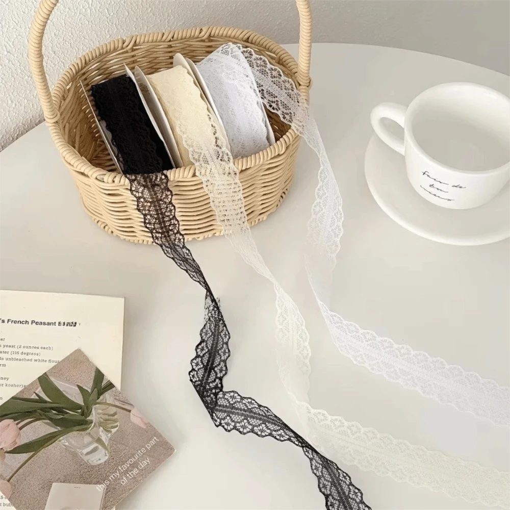 New Cut Out Lace Lace Ribbon Soft Texture Embroidered Detail Flower Bow Ribbon Lace Webbing Gift Wrapping