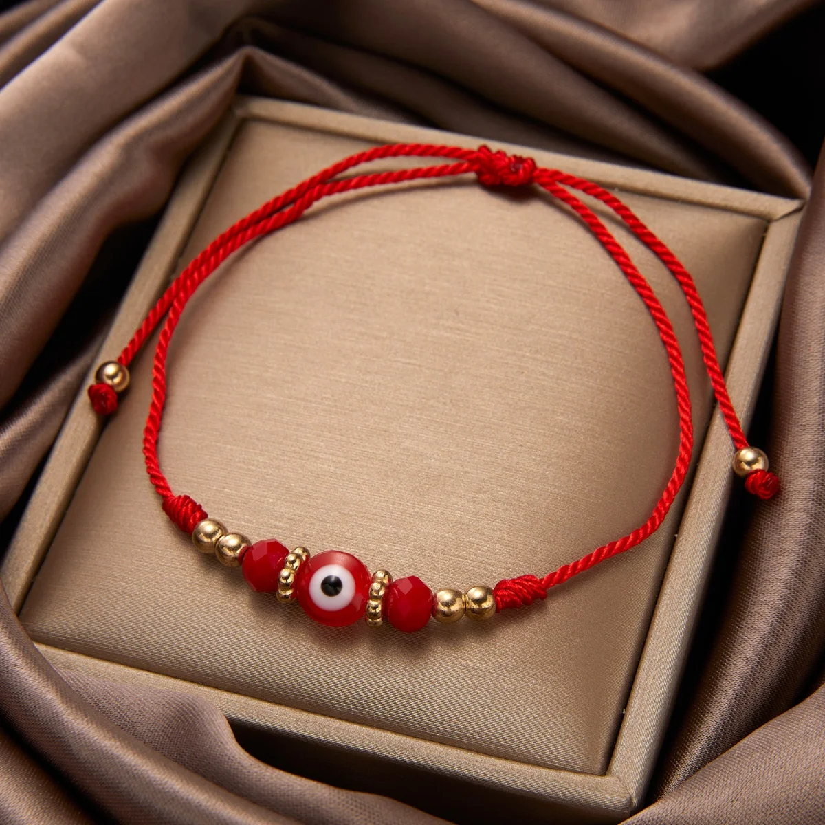 Turkish Evil Eye Crystal Beads Bracelets For Women Men Simple Handmade Woven Demon Eye Red Black Rope Chain Bangle Lucky Jewelry