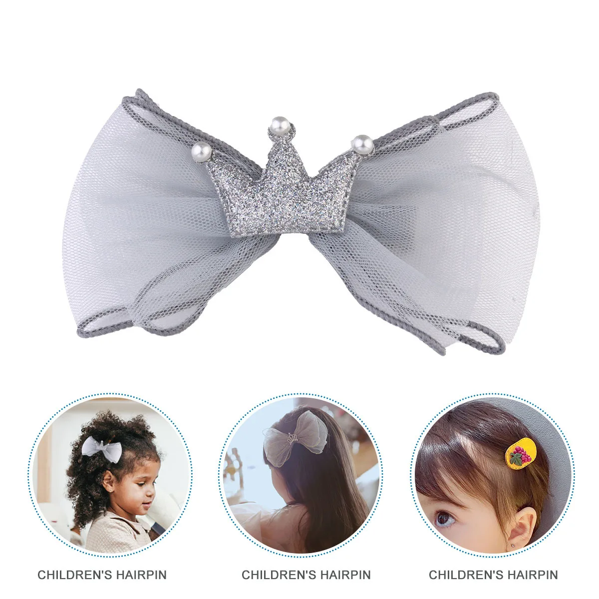 

Headwear Pearl Crown Hairpin Accessories for Decor Piece Beige Metal
