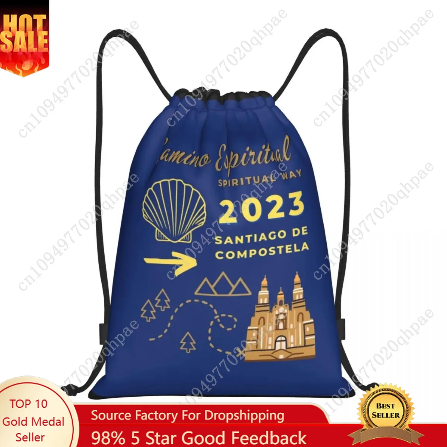 مخصص التقوقع شل كامينو دي سانتياغو الرباط أكياس للتدريب اليوغا حقائب الظهر النساء الرجال الرياضة الصالة الرياضية Sackpack