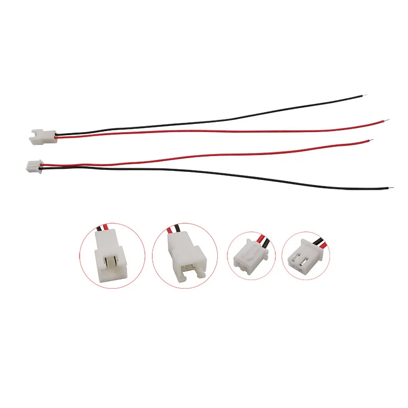 JST XH2.54 XH 2.54mm Pitch 2 Pin Male Female Plug Socket Wire Connector XH 2.54 2P Docking Terminal Electronic Wires 26AWG 20CM
