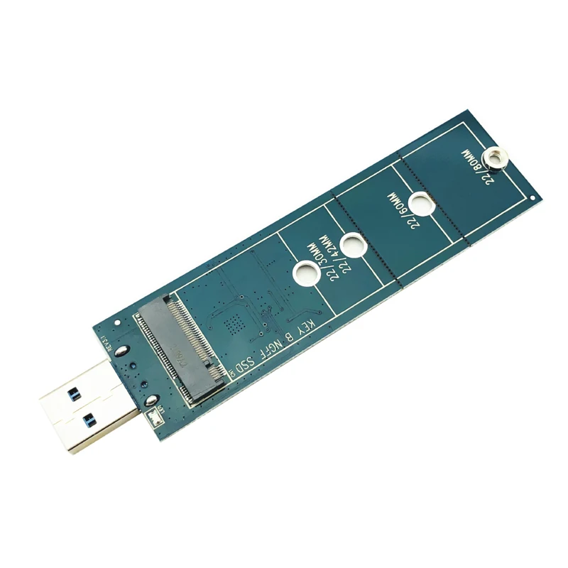 1PCS M.2 to USB Adapter B Key M.2 SSD Adapter USB 3.0 No Cable Needed USB to 2280 M2 SSD Drive Adapter NGFF Converter SSD Reader