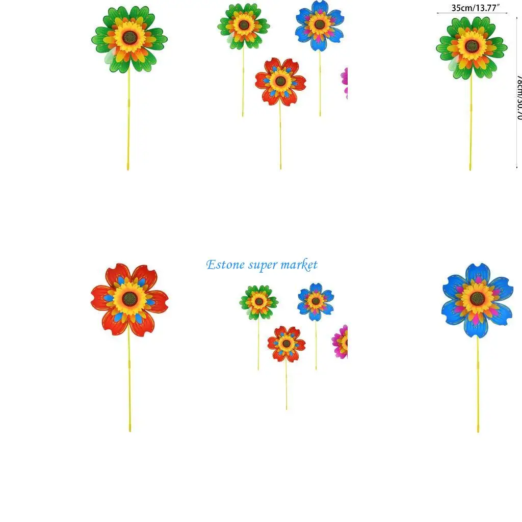 090B Dekoracja trawnika Wiatrak Duże wiatraki Poręczne zabawki wiatrowe dla dzieci