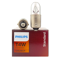 10pcs Philips Truck 24V T4W 4W BA9s Standard Interior Lamp Original Position Bulbs License Plate Light 13929CP Wholesale