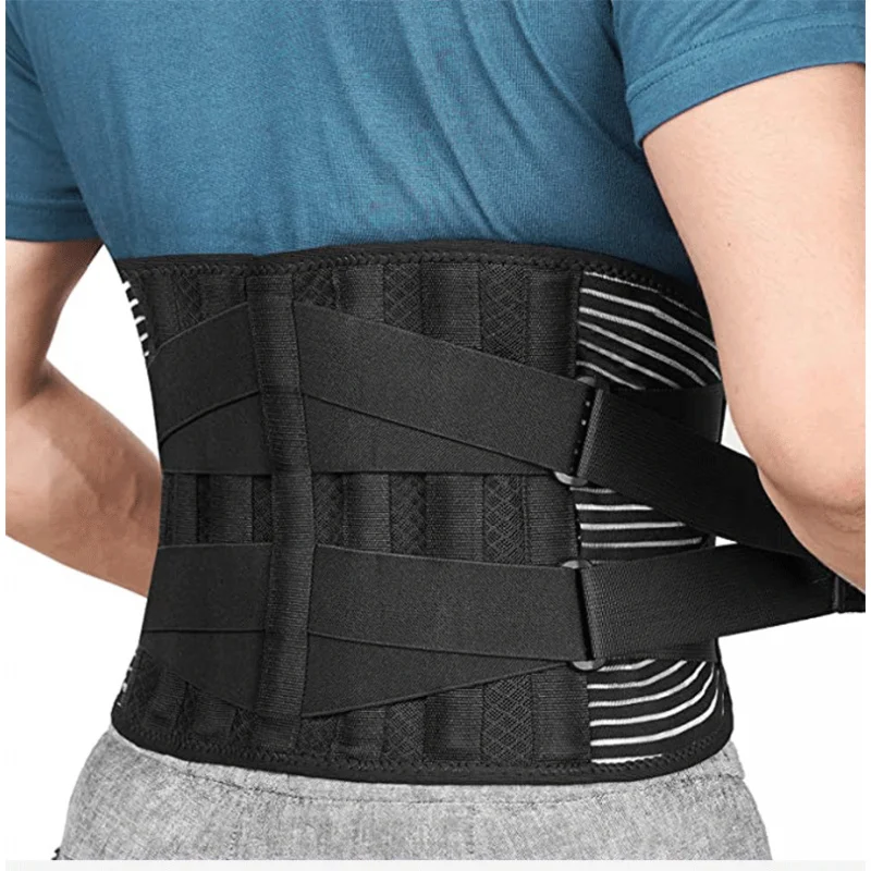 Men'S Elastic Pressure Waist Supporter Fitness Breathable Sports Power Support Weightlifting Waistband Protective Gear