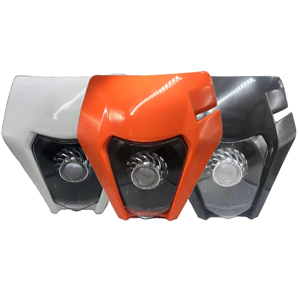 LED Angel Eye Headlight  Headlamp Supermoto For KTM EXC SXF Daylight Running Light MX Enduro Of  Motorcycle Dirt Bike