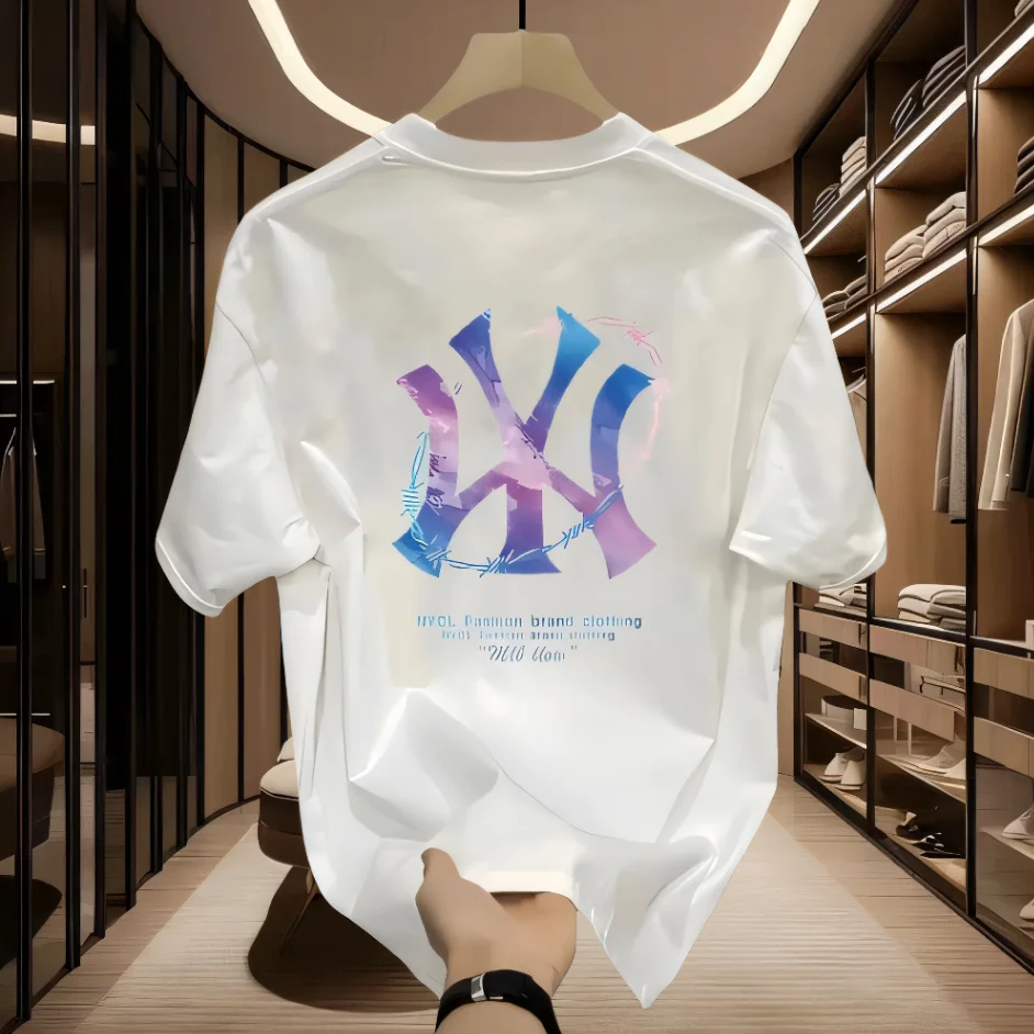 

Sorona Ice Silk Cool Feeling Высококачественная повседневная мужская футболка Round Ne Ort Sve Легкая летняя модная одежда Sli