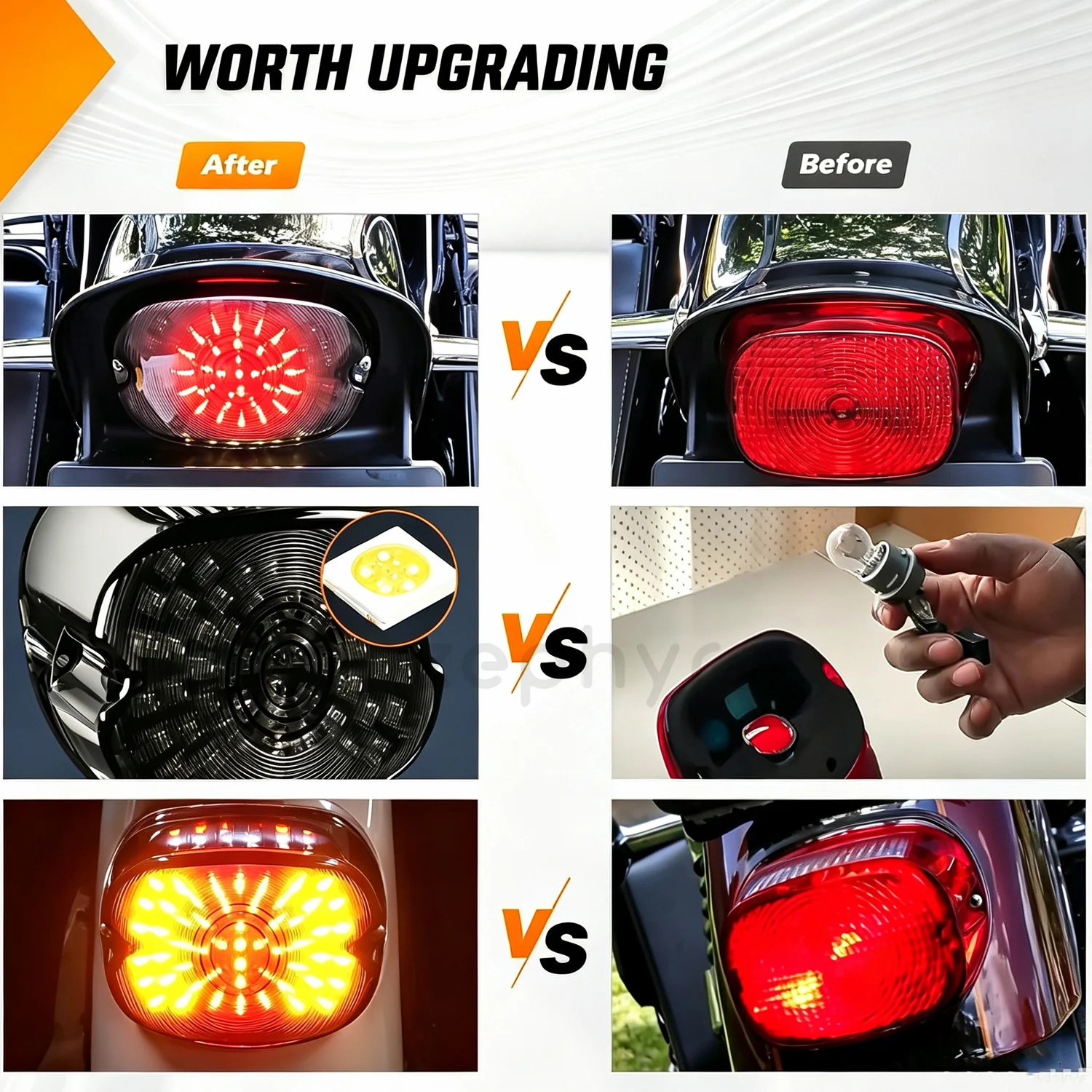 Motorcycle LED Rear Tail Light Brake Turn Signal Running Lamp For Harley Touring Road King Softail Fat Boy Dyna Sportster XL883
