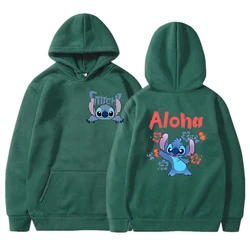 y2k Harajuku Winter Disney Stitch Hoodies Women Harajuku Cute Anime Sweatshirt Manga Streetwear Hoody Female Unisex